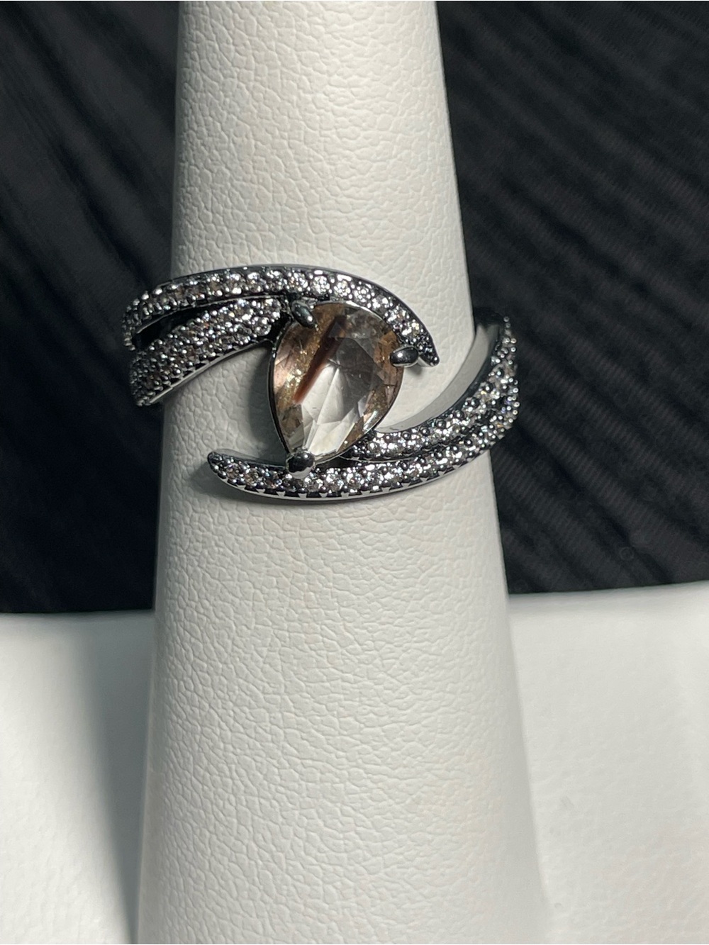 Ring Bomb Party Obsidia Ring RG10565 "Spiral Of Night" Size 6 NIB
